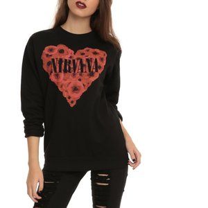 Nirvana Poppy Seeds Heart punk rock Official Sweatshirt Pullover XXL 2XL NWT